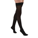 Jobst Relief 30-40 mmHg Thigh-High Compression Stockings with Silicone Band, Black for secure fit, improved circulation, and leg support. Moovkart