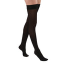 Jobst Relief Black X-Large Thigh-High Compression Stockings with silicone band for secure fit, Moovkart