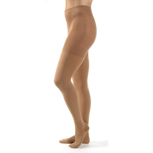 Jobst  20-30 mmHg Waist-High Closed Toe Compression Stockings, Beige, offering reinforced heel firm support and swelling relief, Moovkart.
