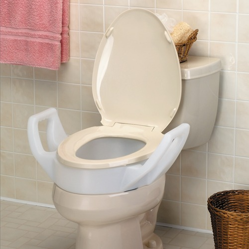 Ableware Elevated Toilet Seat With Arms Standard 19 Inches Wide