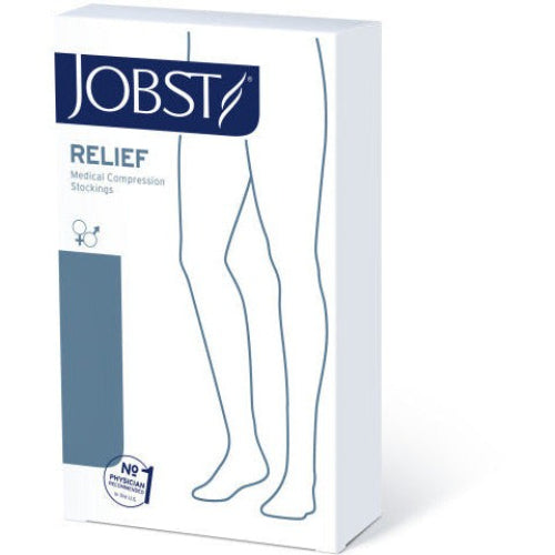 Jobst Relief 15-20 mmHg Knee-High Closed Toe Compression Stockings, Beige, Full Calf Large