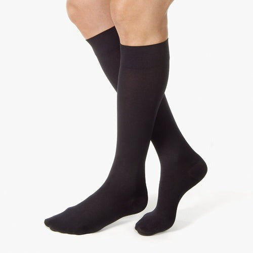 Black Jobst Relief 15-20 mmHg closed-toe knee-high socks, large full-calf size