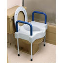 Close-up of foam armrest and steel frame joint for independent sit-to-stand support, Moovkart