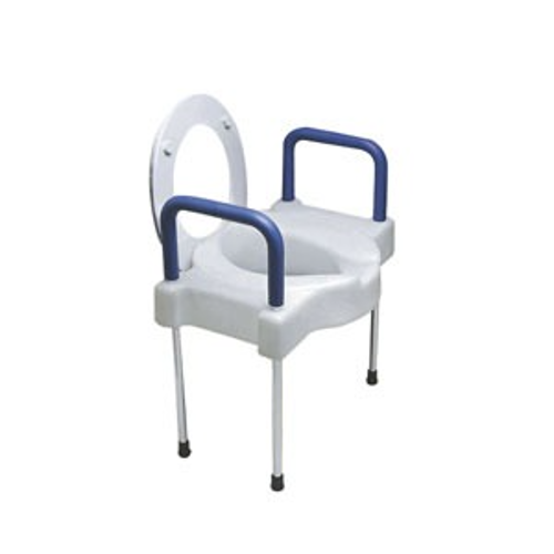 Ableware Tall Ette Elevated Toilet Seat with Legs, Steel