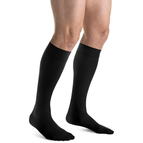 Jobst 15-20mmHg Knee-High  Compression Socks For Men Black, Medium, Pair