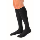 Jobst For Men 20-30 mmHg Compression Stockings, black medium, ribbed knee-high for improved circulation support, Moovkart