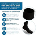 Jobst For Men 20-30 mmHg Knee-High Compression Stockings, Medium, Black, Pair