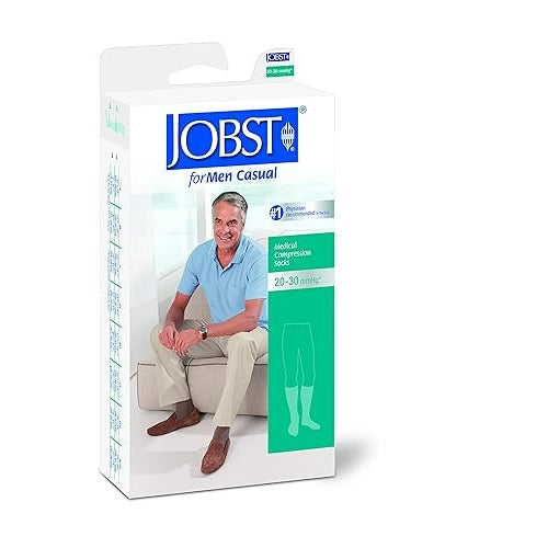 Jobst Men 20-30mmHg Knee-High Closed Toe, Black, X-Large