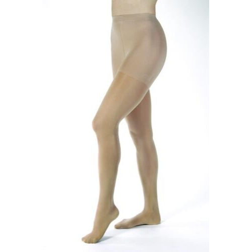 Jobst Opaque 15-20 mmHg Compression Pantyhose, Silky Beige, Medium, Closed Toe, provides firm support for circulation and comfort. Moovkart