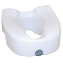 Medline Raised Toilet Seat with Lock, Without Arms Elevated Commode Riser for Safety and Comfort