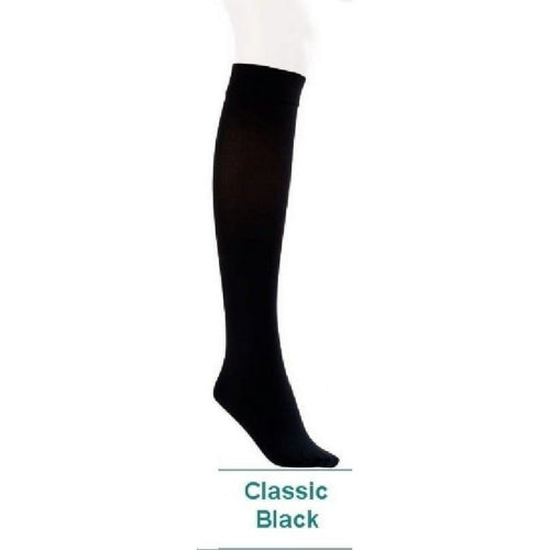 Jobst Opaque Knee-High Compression Stockings, 30-40 mmHg,Large Full Calf. Breathable support, discreet style.