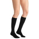 Jobst Opaque Knee High Compression Stockings, 30-40 mmHg, Black, X-Large Calf for improved circulation and comfort. Moovkart.