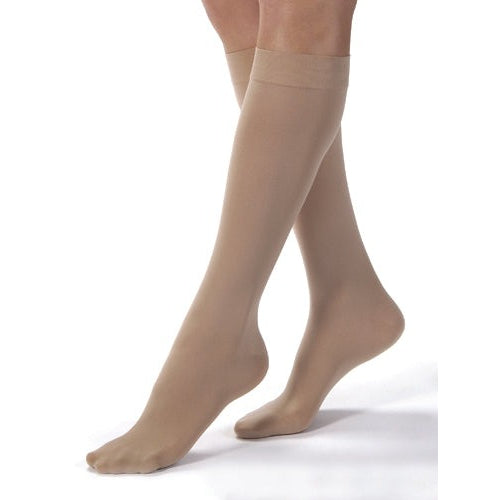 Jobst Opaque Knee-High Compression Stockings, 30-40 mmHg Full Calf,Large. Breathable support, discreet style.