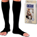 Jobst Opaque Knee High Open Toe 30-40 mmHg Compression Stockings, Black, Small for venous health and varicose veins relief, Moovkart.