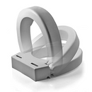 Carex Raised Toilet Seat Hinged Elongated with 3 inches lift and 300 lbs support for safe bathroom use,Moovkart