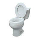 Carex Elongated Raised Toilet Seat, Hinged Design, 3 Inches Elevation
