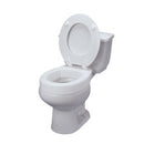 Maddak Hinged Elevated Toilet Seat, Standard Height for Easy Cleaning and Bathroom Safety