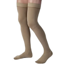Jobst Men's 20-30 mmHg Thigh-High Compression Stockings, Khaki, Small, for improved circulation and venous health. Moovkart