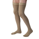 Jobst Men's 20-30 mmHg Thigh-High Compression Stockings, Khaki, X-Large with silicone border for leg support and circulation, Moovkart