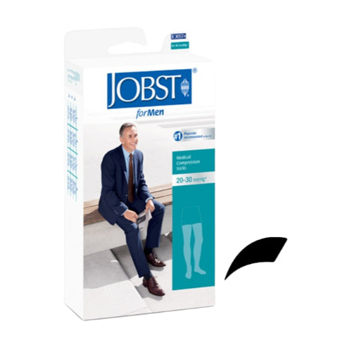 Jobst for Men 20-30mmHg Thigh-High, X-Large, Black