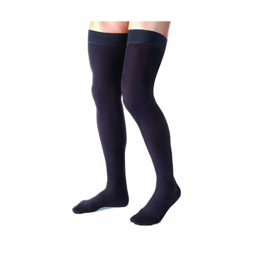 Jobst Thigh High 15-20 mmHg Compression Stockings, Black, Medium Comfortable Support for Leg Swelling and Circulation, Moovkart.