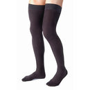 Jobst Men’s Knee-High Ribbed Compression Socks in Black, X-Large, provide 15-20 mmHg for leg support and moisture-wicking comfort, Moovkart.
