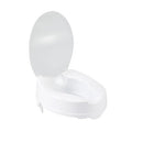 Drive Medical Raised Toilet Seat with Lock and Lid, Standard Seat, 4 Inches