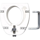 Drive Medical Elevated Toilet Seat with Arms for Elongated Toilets