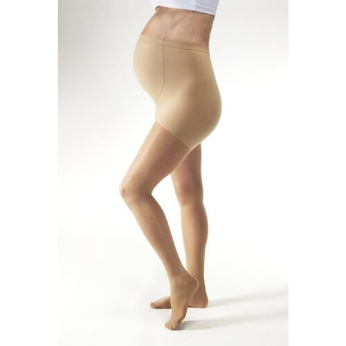 Jobst UltraSheer Maternity PantyHose 8-15 mmHg Compression Stockings, Silky Beige, Medium size for leg relief during pregnancy, Moovkart.