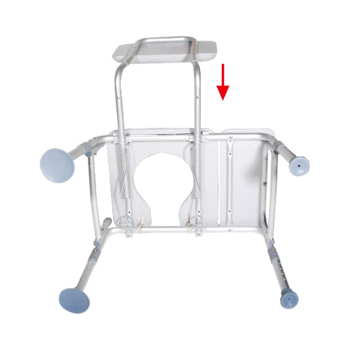 Drive Medical Transfer Bench and Commode Combination with Padded Seat