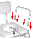 Drive Medical Transfer Bench and Commode Combination with Padded Seat