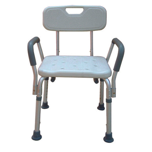 Drive Medical Bath Bench Adjustable Height with back-KD with Remove Padded Arms
