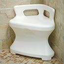 SP Ableware Corner Shower Seat with Rust-Proof Design and Built-In Storage Compartment for Convenient Bathroom Use. Moovkart