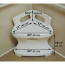 SP Ableware Corner Shower Seat, Rust Proof with Built In Storage Compartment