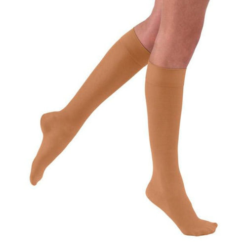 Jobst Support Ultrasheer Knee-High Closed Toe 8-15 mmHg, Small, Sun Bronze