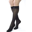 Jobst UltraSheer Knee-High Compression Stockings, Black, 8-15 mmHg, Closed-Toe, Moovkart
