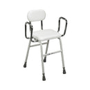 Drive Medical Kitchen Stool with Adjustable Arms, Ergonomic Design for Comfort and Support, Moovkart.