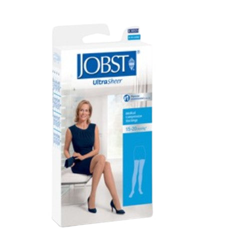 Jobst Ultrasheer Thigh-High Compression Stockings 15-20mmHg, X-Large, Sun Tan