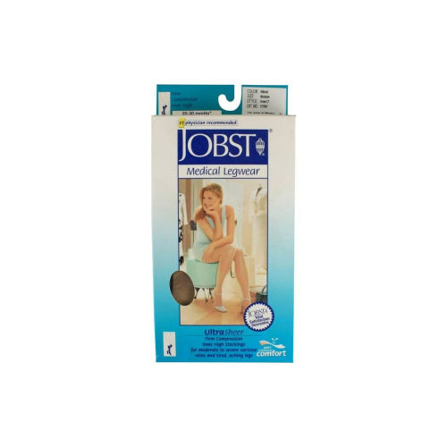 Jobst Ultrasheer Knee-High Compression Stockings 15-20mmHg, Large, Sun Tan