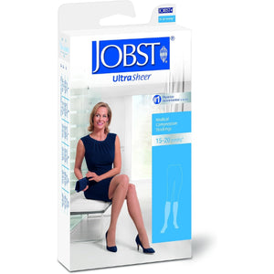 Jobst UltraSheer 15-20mmHg Knee-High, Open-Toe, Medium Hover