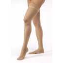 Jobst Ultrasheer 20-30 mmHg Thigh-High Compression Stockings in Honey color, designed to improve circulation and support venous health. Moovkart