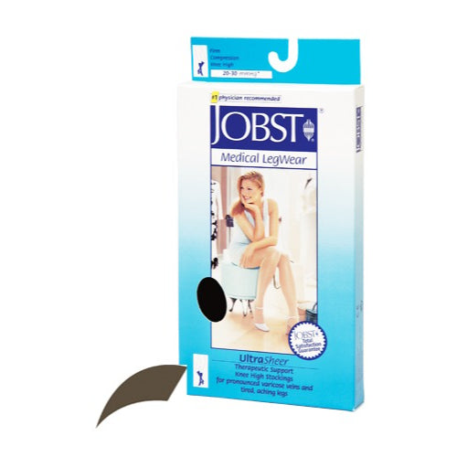 Jobst UltraSheer 20-30 mmHg Knee-High Compression Stockings, Espresso, Pair