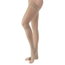 Jobst UltraSheer 15-20 mmHg Thigh High Compression Stockings, Open Toe, Dot Band, Natural for leg support and improved circulation. Moovkart