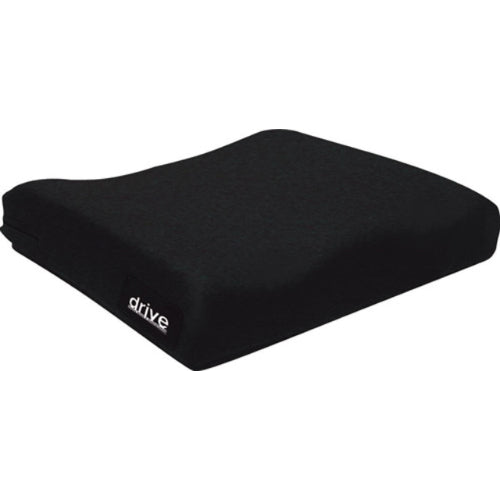 Drive Medical Molded Wheelchair Cushion, Black, 18 x 18 x 2 Inches, Comfortable Support for Improved Posture and Pressure Relief, Moovkart.