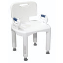 Drive Medical Bath Bench, Premium Series with Back and Arms, Adjustable Height, 350 Lbs Capacity