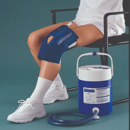 Aircast Cryo Cuff Knee with Gravity Cooler, Medium – Cold therapy brace for knee pain, swelling, and injury recovery support.