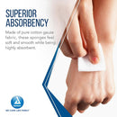 Dynarex Gauze Pads, Sterile 3 x 3 Inches, 12-Ply, 1/Pouch, Box of 100, High Absorbency