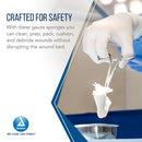 Dynarex Surgical Gauze Sponges, Sterile, 8-ply, 50 Packs of 2 per Tray