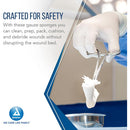 Dynarex Gauze Sponges Sterile- 2's, 4 X 4 Inches, 12 ply, 25 Packs of 2 per Tray