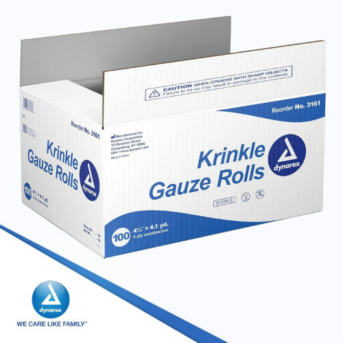 Dynarex Gauze Krinkle Roll 4.5 Inches X 4.1 yards, Each